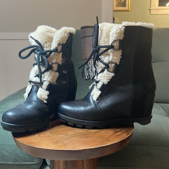 Sorel Joan of Arctic Shearling Wedge Boots - Picture 2 of 14